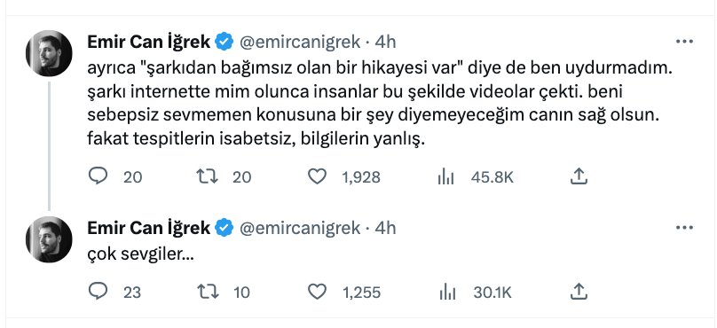 emir can igrek ten ali cabbar in calinti oldugu iddialarina yanit